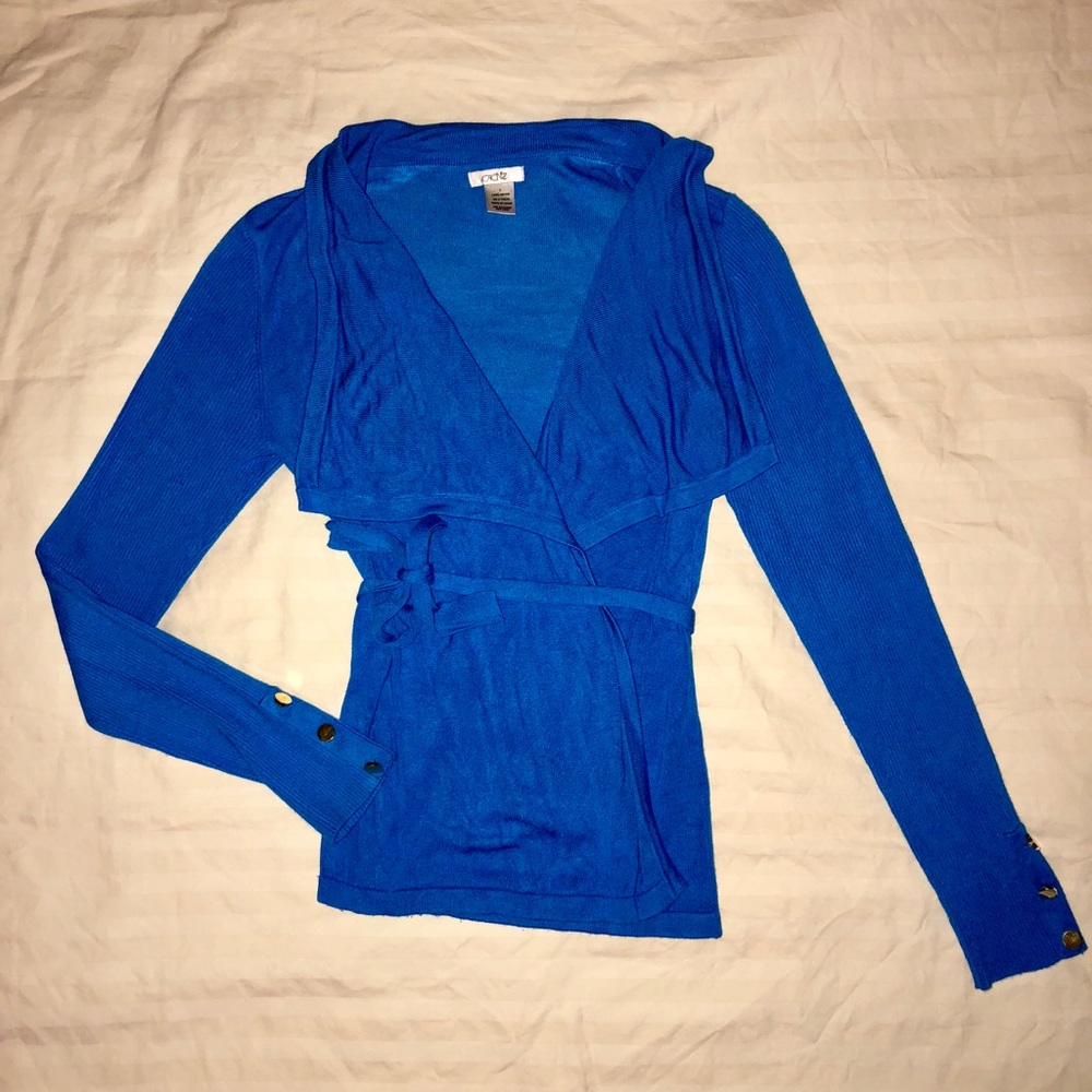 Cache Blue Sweater Size Small